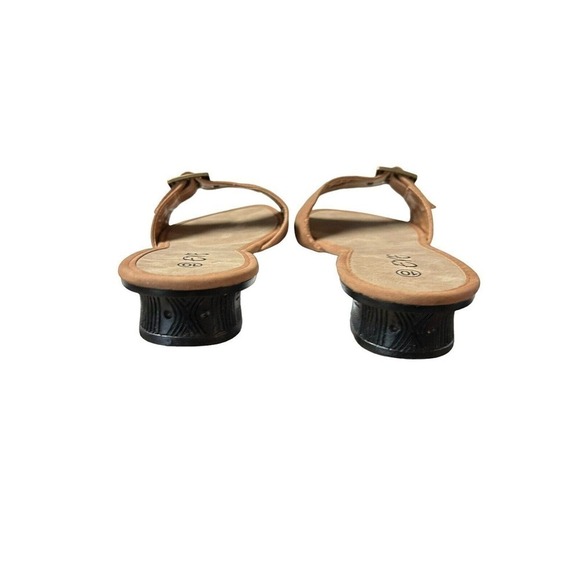 Eve Buckle Sandal Slides Low Heel Camel Color Size 10 - Picture 14 of 15